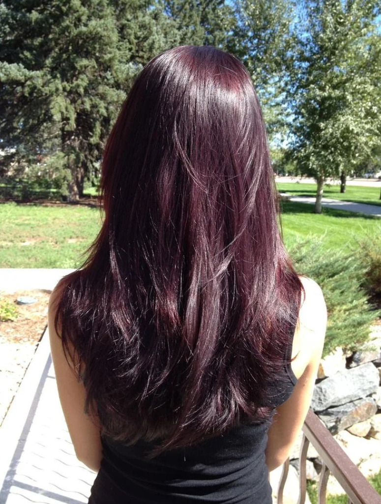 #99J Dark Burgundy Straight Weave Extensions