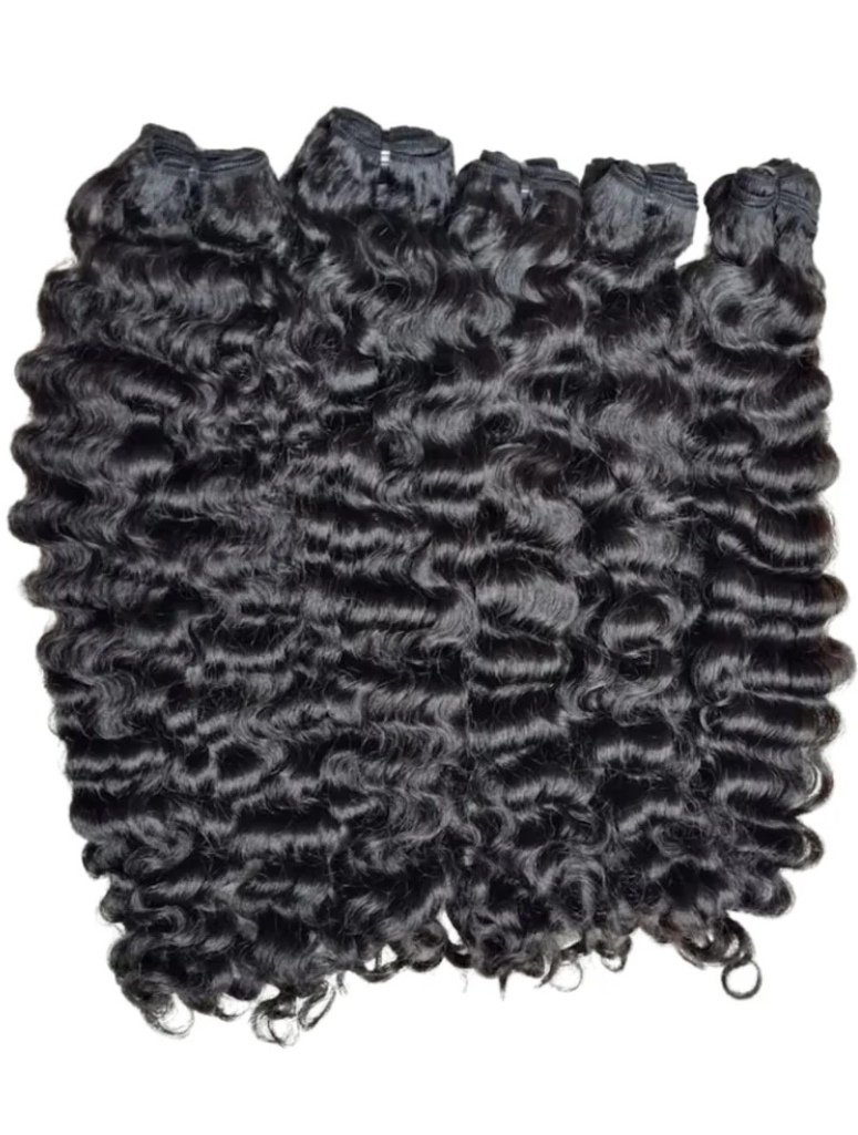 Caribbean Curly Invisible Clip-in Extensions 5pcs