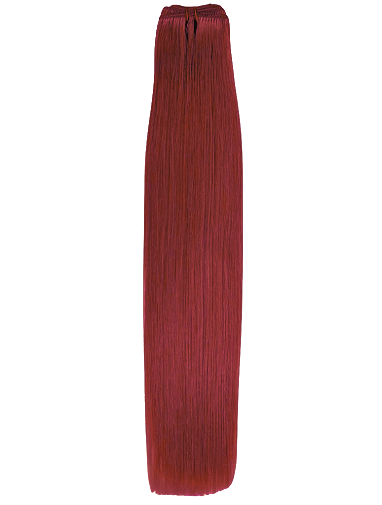 Cherry Red Straight Weave Extensions