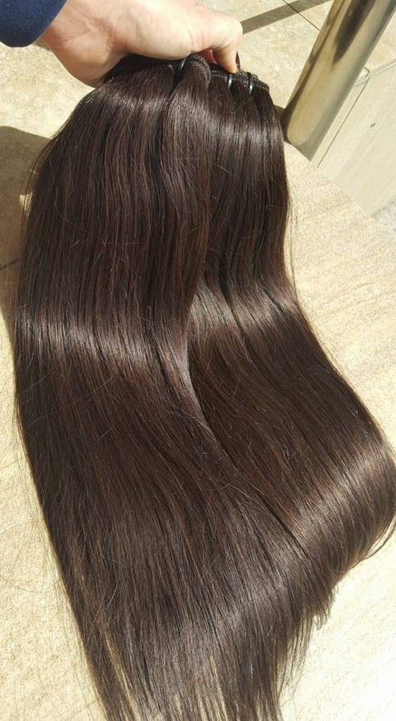 #2 Coffee Brown Straight Weave Extensions