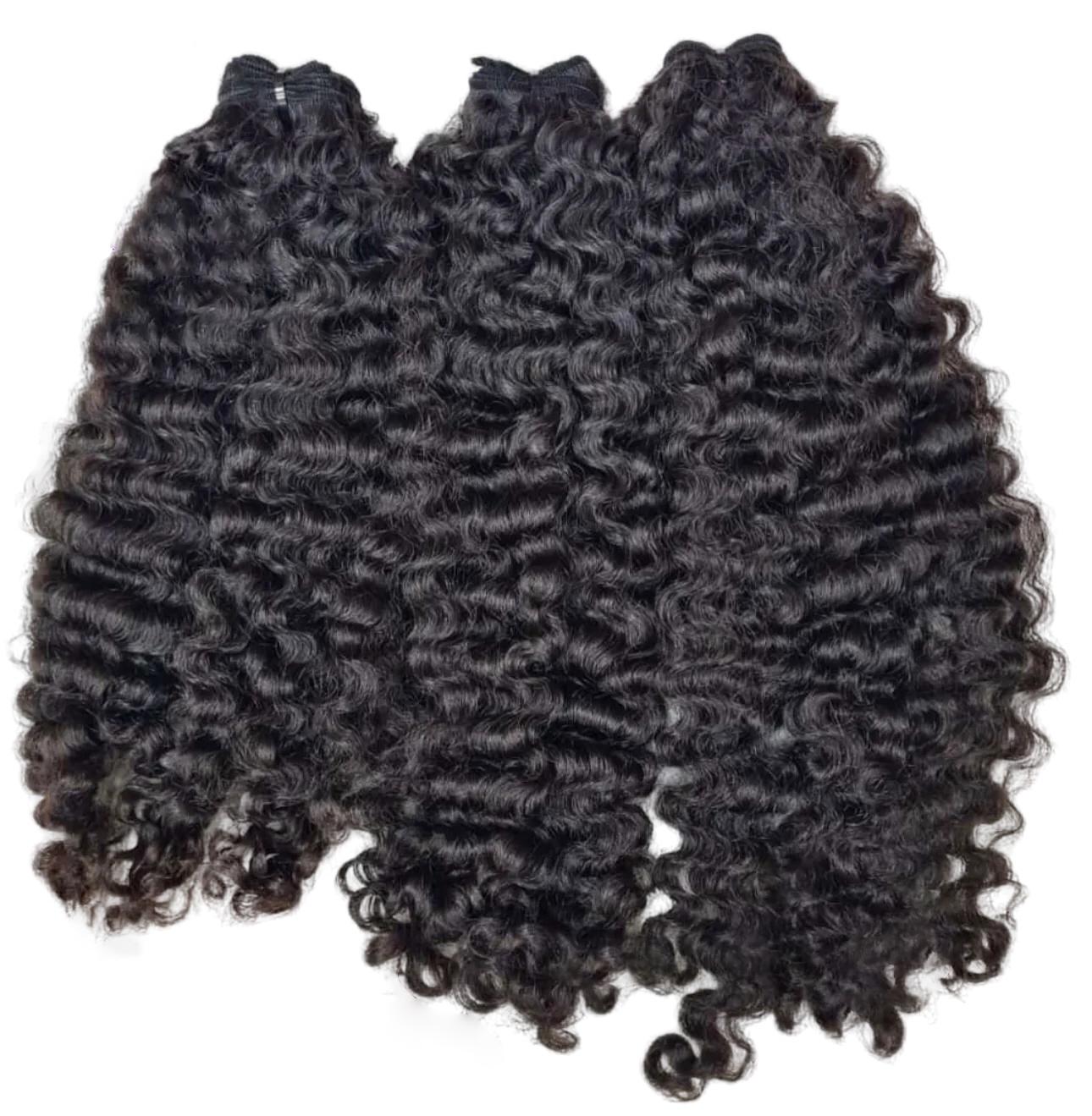 Burmese Curly Invisible Clip-in Extensions 5pcs