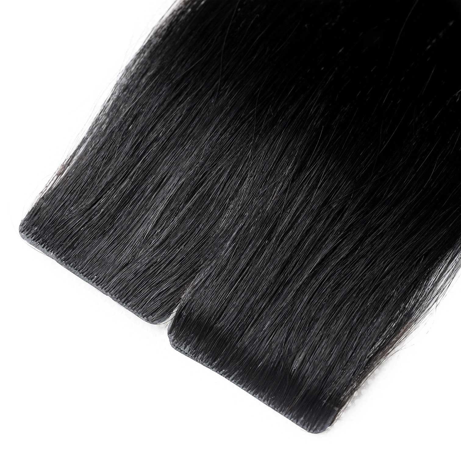 #1 Jet Black Straight - Invisible Tape-in Extensions